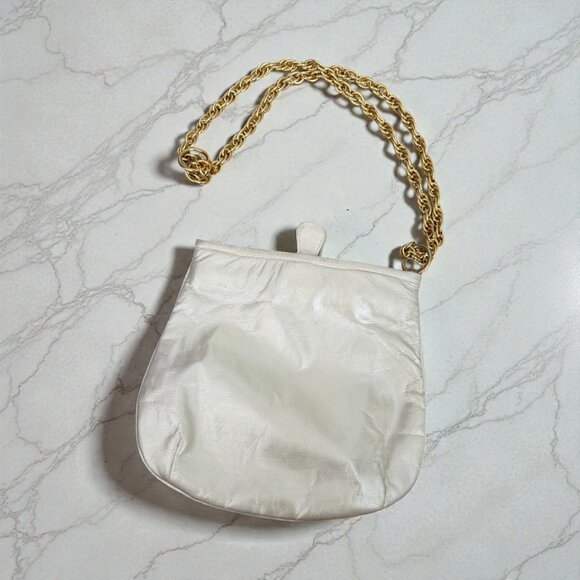 MARCO BROTHERS Vintage Ivory Gold Cocktail Shoulder BAg - Picture 2 of 8